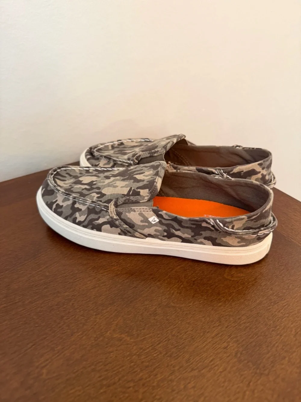 Sperry Salty Washable Slip-On Sneakers Camo Big Kid Size 4